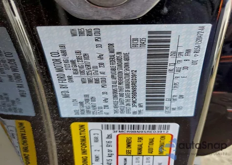 2025 Ford Bronco Sport Big Bend z USA, uszkodzony, nr VIN 3FMCR9BN9SRE03912